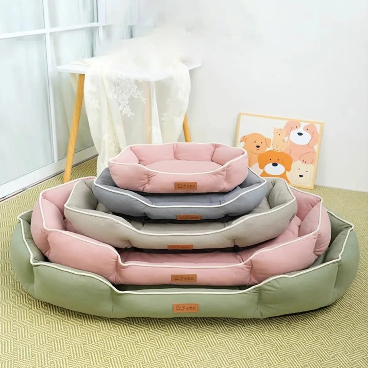 Durable Tech Fabric Pet Bed – Oval Shape